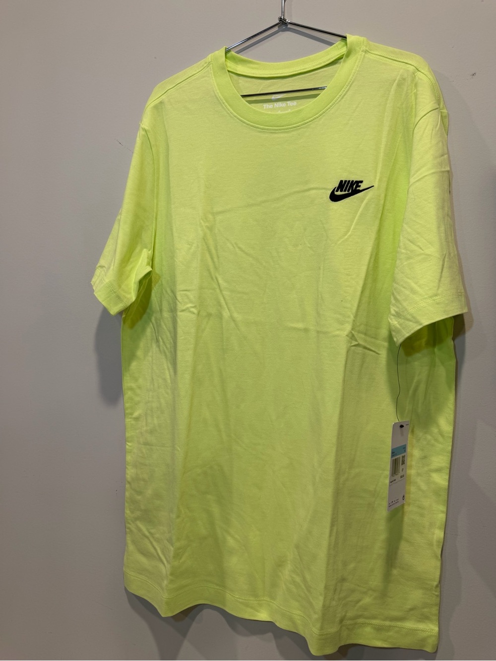 Nike Men’s Neon Lime Short-Sleeve Logo Tee